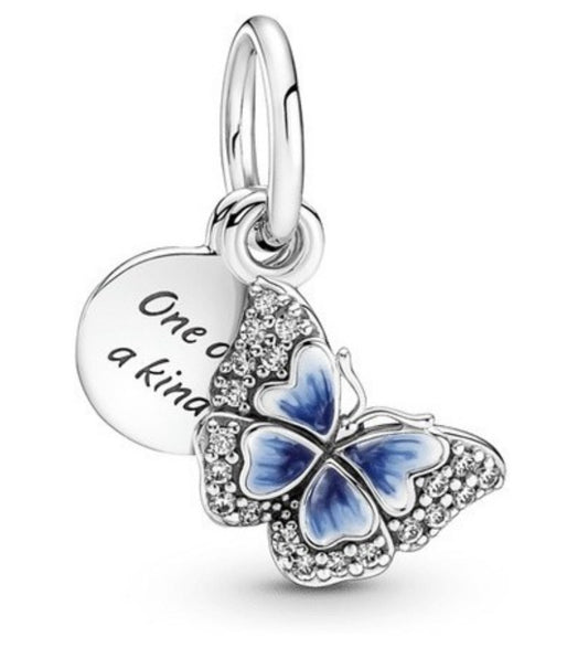 Mariposa colgante azul A4