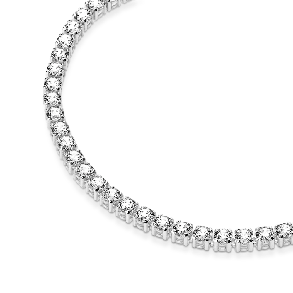 BRAZALETE HALO TENIS PLATA CON ZIRCONIAS