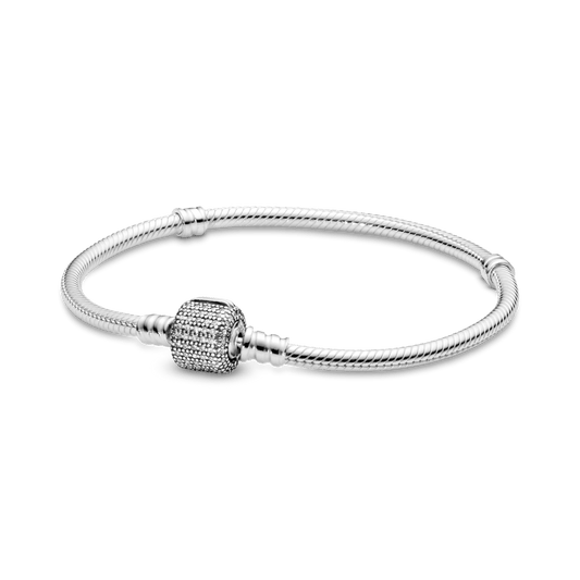 Pulsera broche barril con brillos
