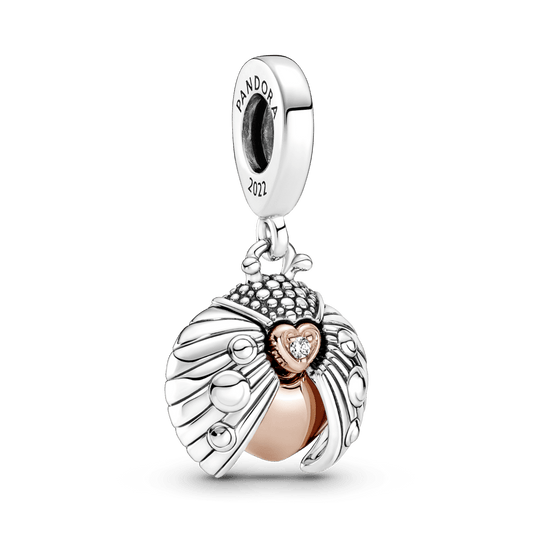 Charm Colgante Mariquita & Corazón